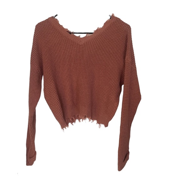 moon & madison Sweaters - Moon & Madison raw edge sweater size S